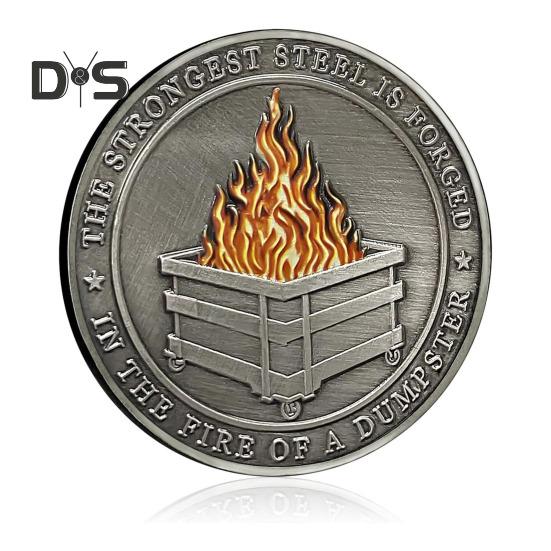 1/2/3/5/10Pcs Challenge Coin Carved Pattern Retro Silver Coin Unique Office Desk Accessory Commemorative Gift