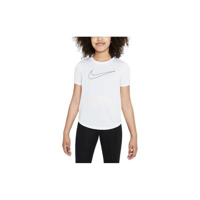 Kids Logo Print Crew Neck T-Shirt Kids Tops White DD7639-100