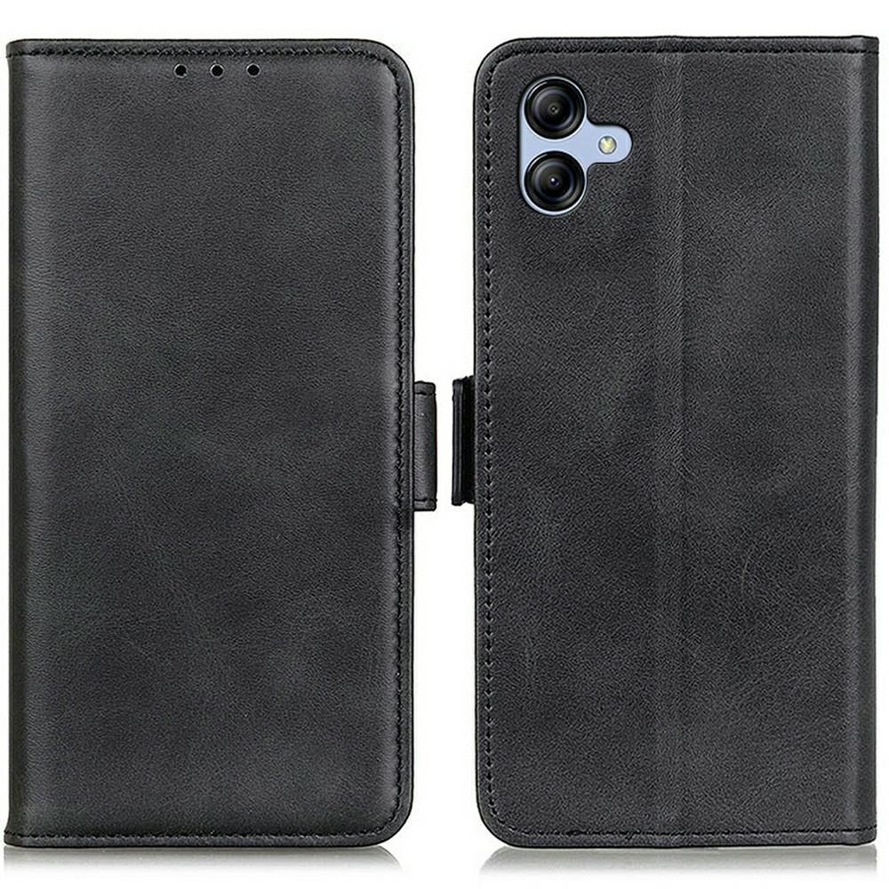 För Samsung Galaxy A07 Fodral Ställ Ko Lädertextur PU Läder Telefonskydd