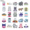 10 30 50pcs Hippo Stickers Animals DIY Gift Kids Toys Laptop Suitcase Skateboard Phone Guitar Decals Graffiti Cartoon Sticker