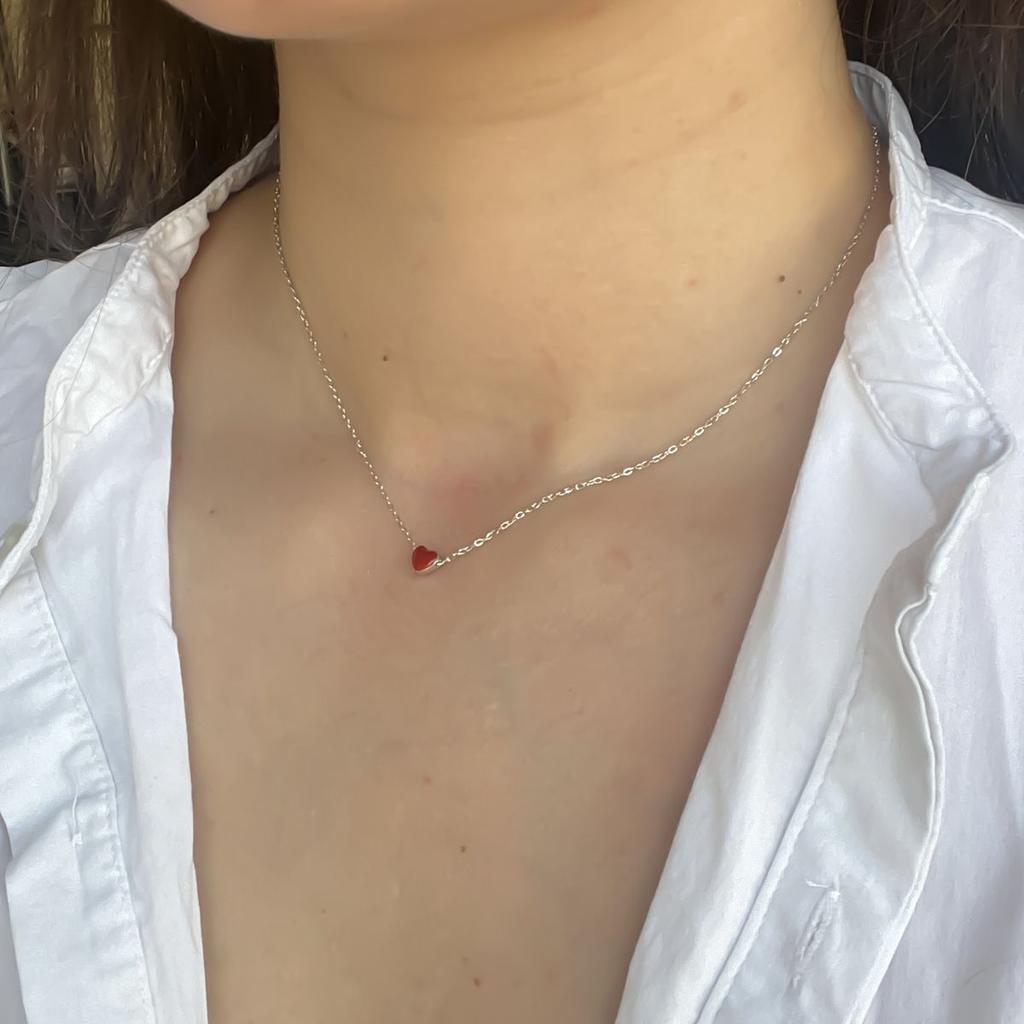 Silberne Halskette mit Emaille, Produktgewicht 1,71 g (2144410)