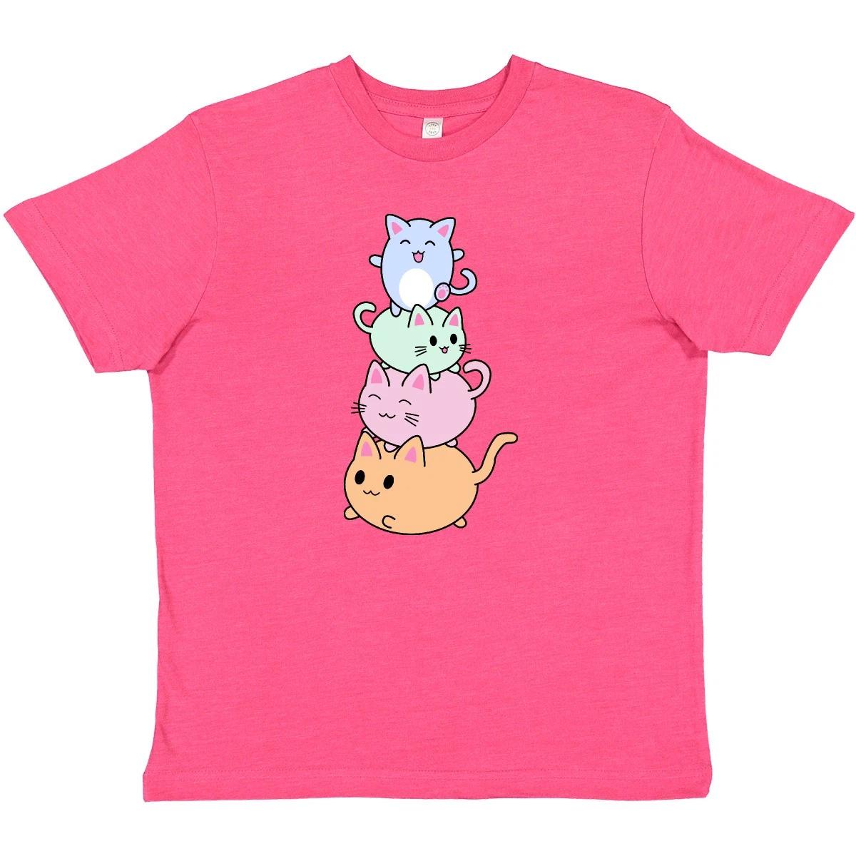 Inktastic Kawaii Kitten Stack Youth T-Shirt Pets Kitty Kittens Cats Pet Animals 140