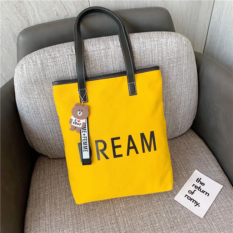 

SHAUNA Женская сумка 2020 новая простая и универсальная тканевая сумка большая сумка модная холщовая сумка большой емкости