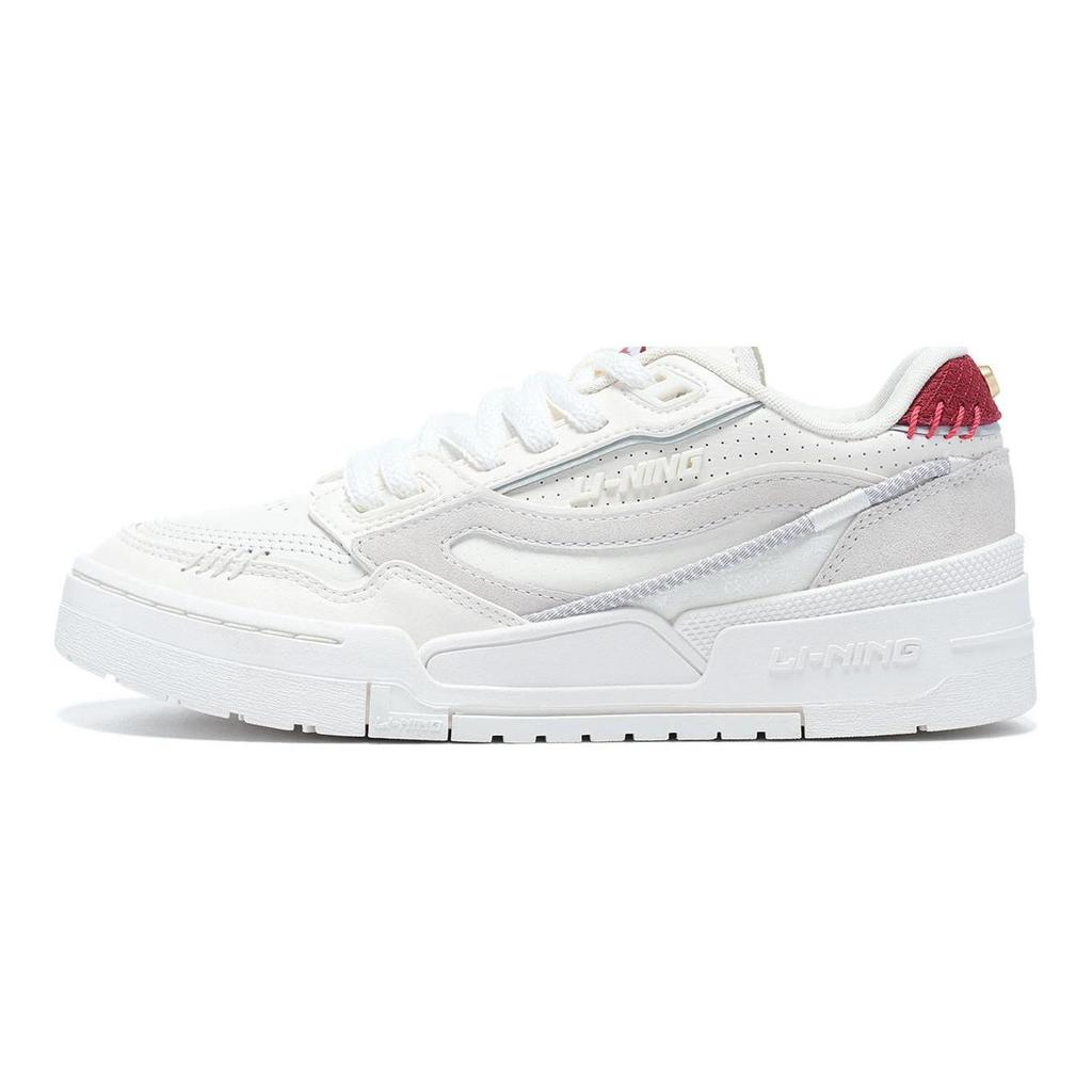 Li Ning 001 BTC Prm Abrasion Resistant Breathable Low Top Skateboard Shoes Women's White Gray AGCT004-3