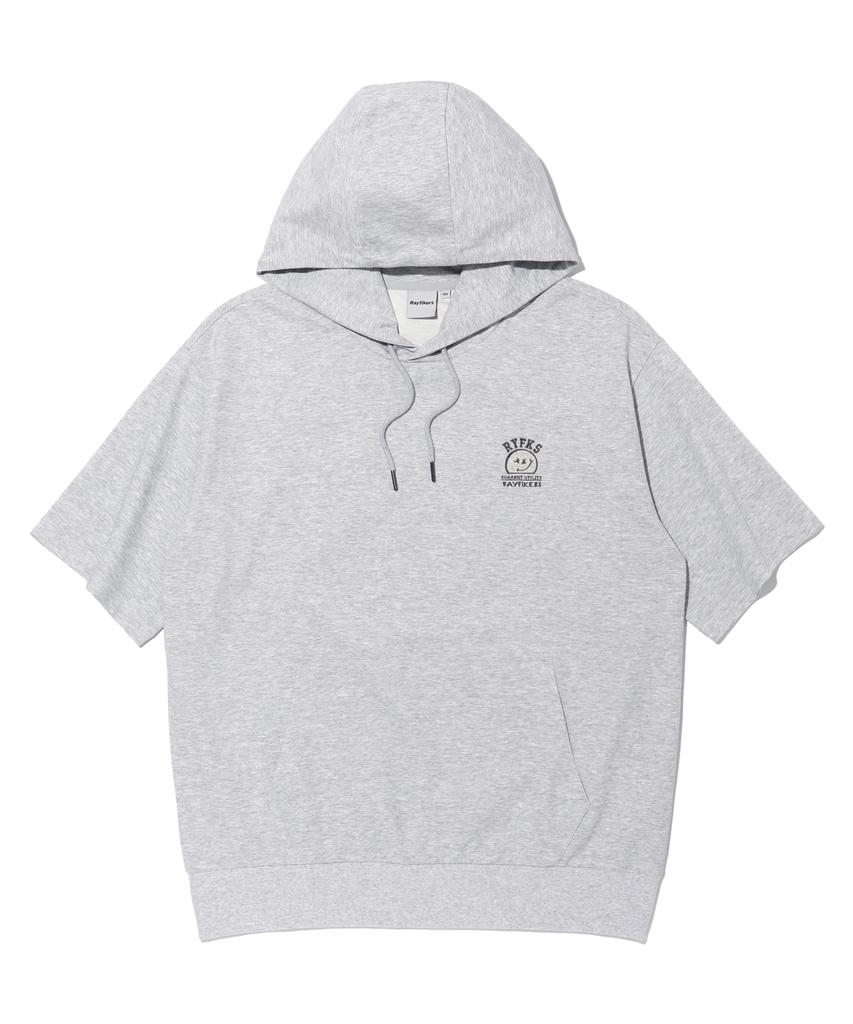 Wicked Smile Short Sleeve Hoodie Melange Grey (Mp7Tu429-097)