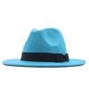New fashionable and elegant jazz hat, spring, autumn and winter belt woolen casual fashion big-brimmed lady jazz hat
