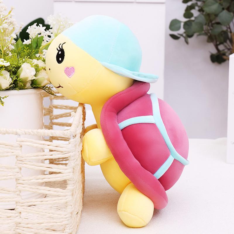 Turtle Wearing Hat Plush Toy Cute Cartoon Girl Children Birthday Gift Holiday