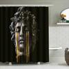 Vintage Roman Bust Shower Curtain Ancient Greek Statue Bathroom Decor Waterproof Tapestry Home Decor Artistic Wall Hanging