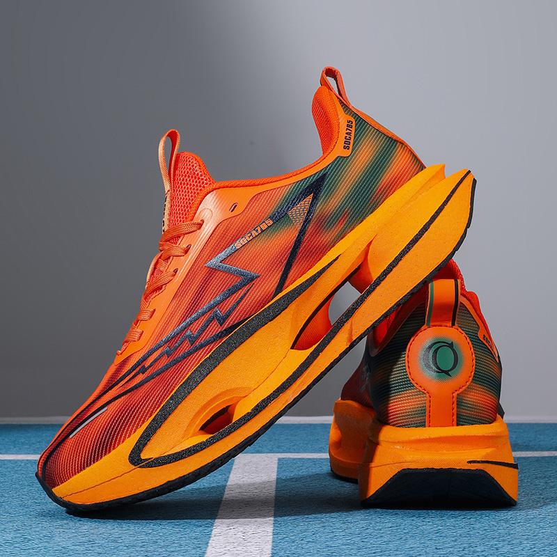Men'S Running Shoes Trainer Shoes Race Non-Slip Outdoor Cushioning Luxury Shoes Breathable Sneakers Mesh Couple Off-Road Fashion