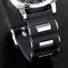 [Salvatore Marra] Watch Moon Phase Multi-Calendar 50m Waterproof Business Formal Men's Rubber Strap Limited Edition Black Silver
