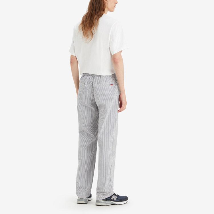 Levis Color Block Striped Comfortable Straight Leg Casual Pants Men Bottoms Blue White A7362-0003