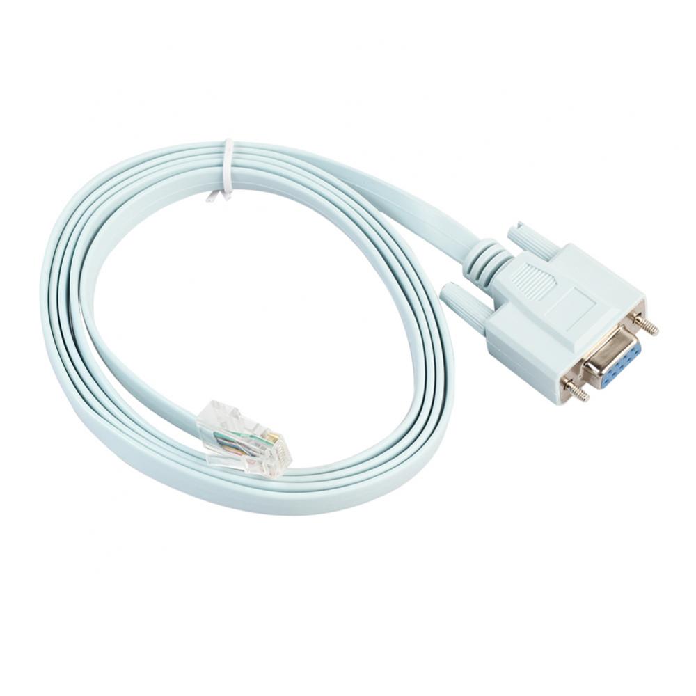 

5ft 9Pin DB9 Serial RS232 to RJ45 Cat5 Ethernet Console Rollover Cable for небо синє кольору