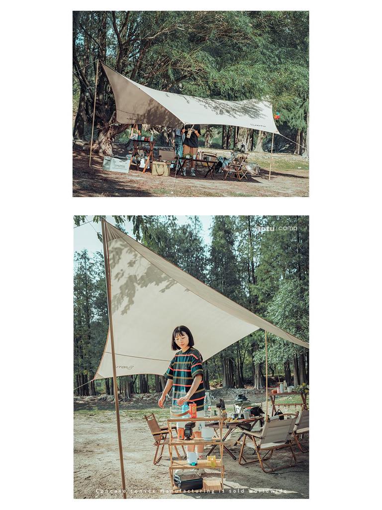 Portable 5.2m Outdoor Butterfly Canopy: Waterproof Oxford Cloth Gazebo and Sun Shade Tent for Camping.