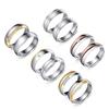 Anillos a juego para pareja japonesa y coreana: Acero Inoxidable con Diamantes Incrustados