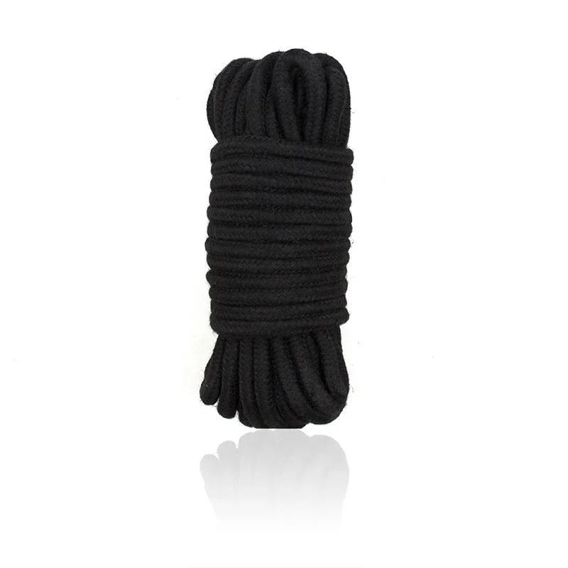 2025 New 10M Sex Slave Bondage Rope Soft Cotton Knitted Rope BDSM Restraint Man Adult Play Bondage Rope Role Play Sex Toy