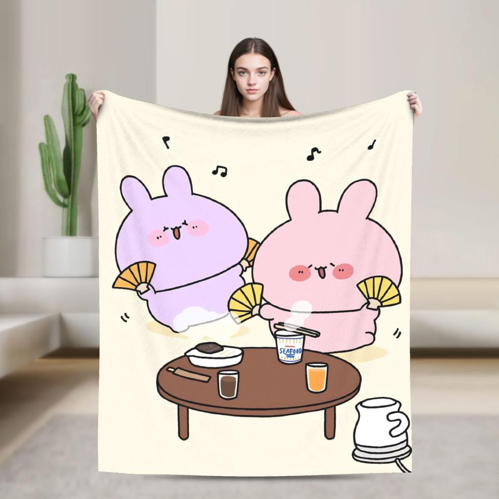 Warm Soft BlanketGirls Boys Camping A-Asamimichaan Throw Blanket  Flannel Bedspread For Home Decor Fluffy Sofa Bed Cover
