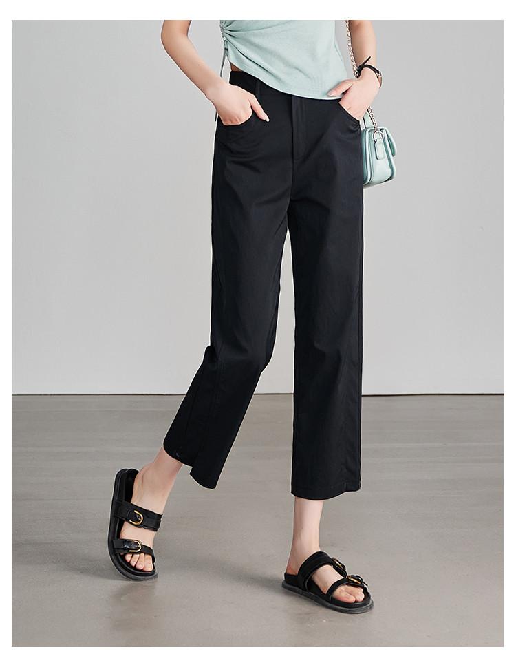 Leg Slit Thin Casual Pants for Women, 2026 Summer Fashion, Loose and Versatile, Slimming Straight Leg Pants