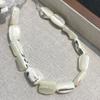 5String, White Natural Freshwater Shell Beads, 12×20-13×22mm, Handmade Horseshoe Irregular Shell Beads for DIY Jewelry Making 18cm