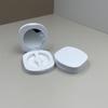 Circle Eyelash Box with Mirror,Empty Eyelash Storage Case Fake Eye Lash Organizer Travel False Lashes Case for Cosmetic