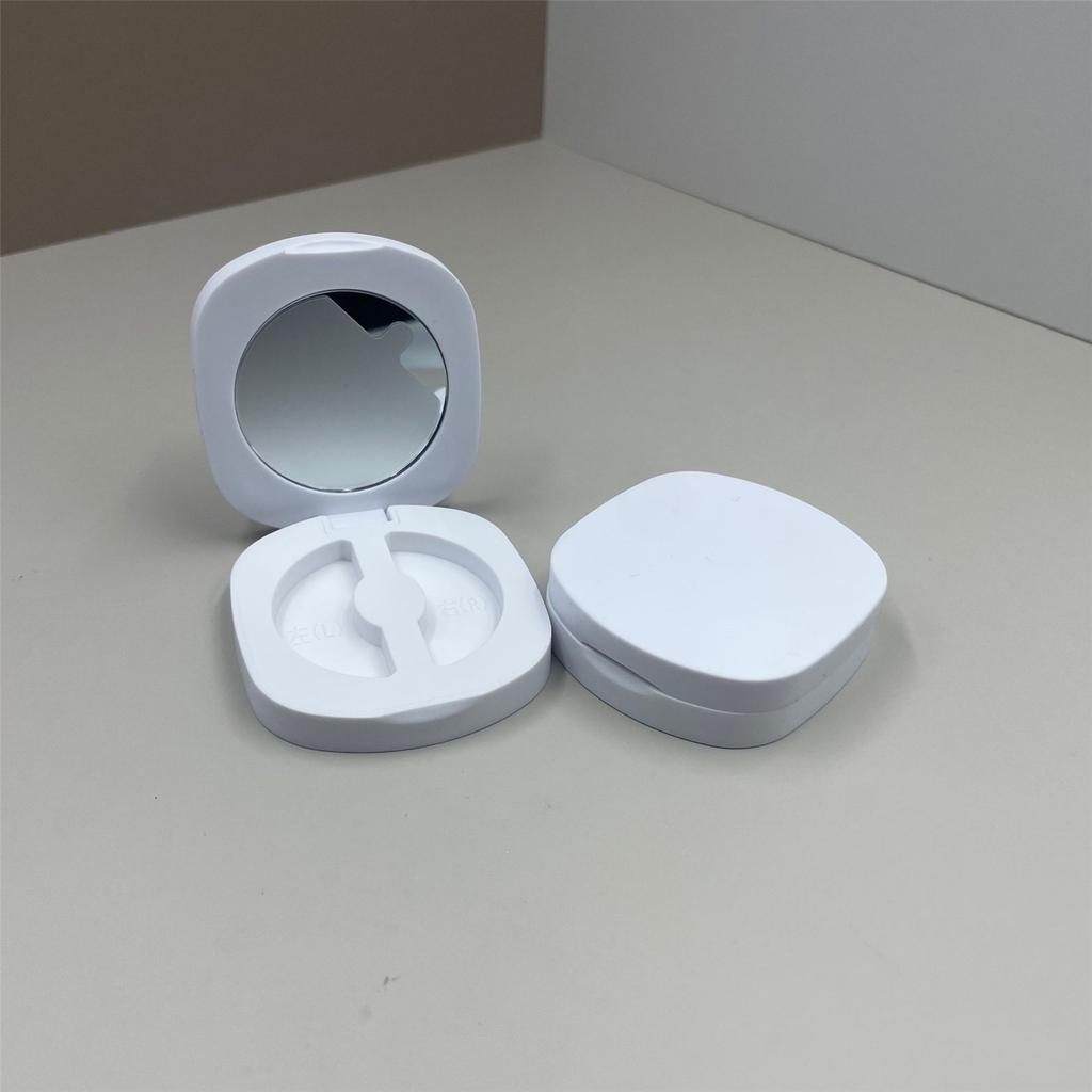 Circle Eyelash Box with Mirror,Empty Eyelash Storage Case Fake Eye Lash Organizer Travel False Lashes Case for Cosmetic