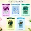 Tonymoly Glow For It Sheet Mask| Pack of 5|Face Sheet Mask for Glowing Skin|Facial Mask With Essence| Soothes Skin Irritation, Refines Pores & Ski