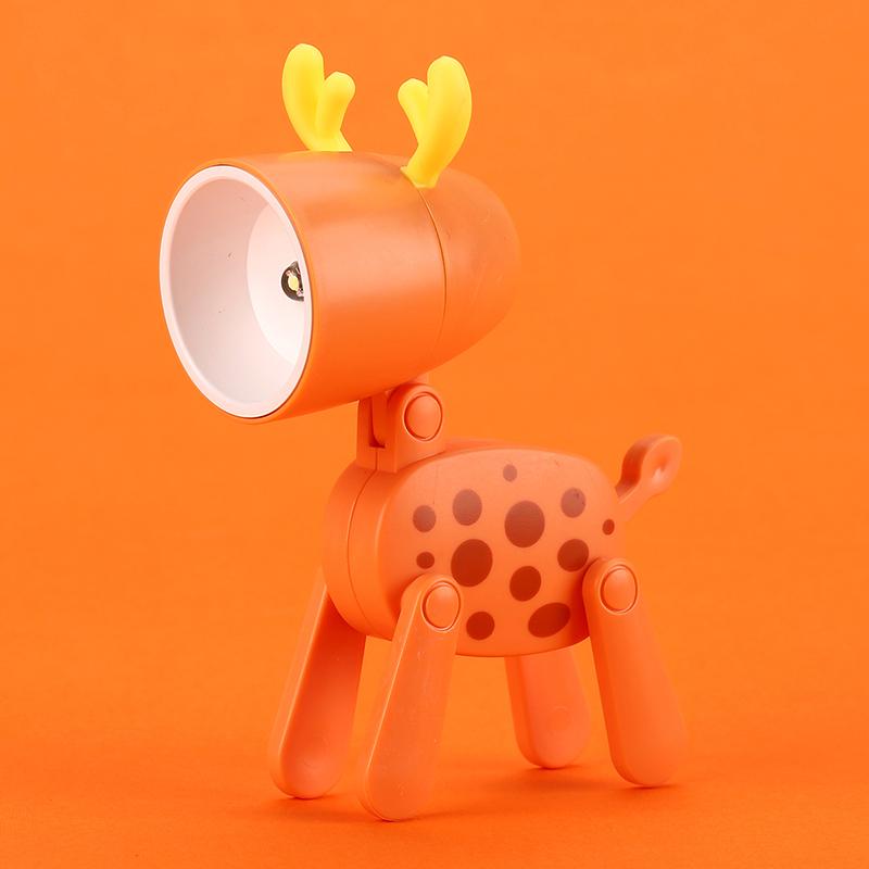 Creative Mini Led Desk Lamp Cartoon Folding Table Lamp Kids Room Bedroom Reading Book Light DIY Desktop Ornament Holiday Gifts