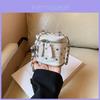 Chic And Stylish Pu Denim Patchwork Chain Bag For Women And Men In Black Blue Brown White