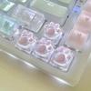 Cute Cat Paw Keycaps - Transparent Resin Custom Keycaps for Mechanical Keyboard (Glowing & Aesthetic Design)