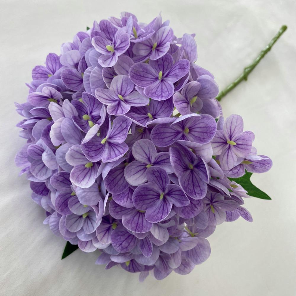 

Woolen Cloth Embroidered Ball Flower Hand Moisturizing 3D Design Artificial Flowers 176pcs Leaves Large Size Fake Flowers фіолетовий