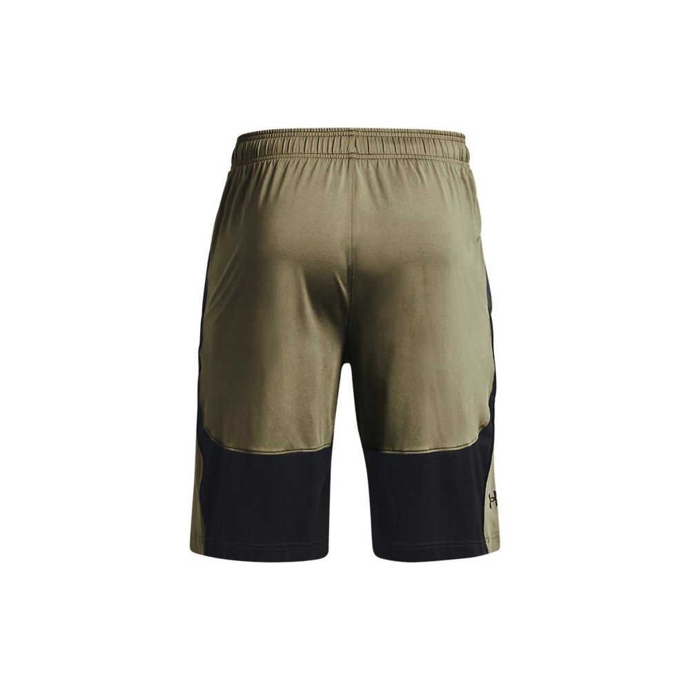 Under Armour SS22 Color Block Logo Elastic Sports Shorts Men Shorts Green 1361511-361