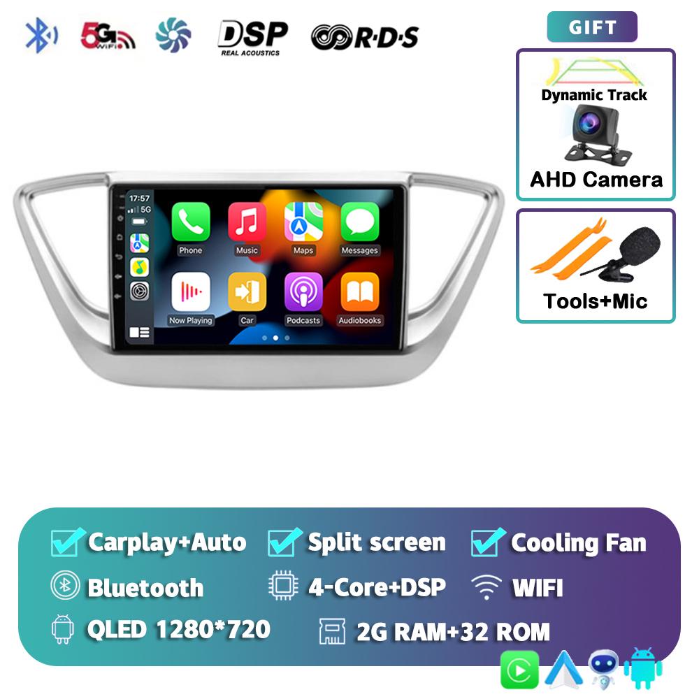 

Android 14 Carplay Auto Для Hyundai Verna 2017 - 2018 Автомагнитола Мультимедийная стереосистема Камера 360 Навигация Видео Голосовое управление ИИ
