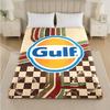 Gulf Print Flannel Blanket Cozy Lightweight Plush Throw Blanket For Bed Sofa Household Use