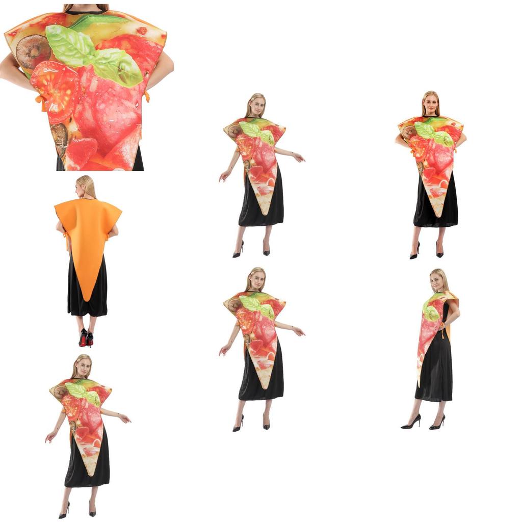 Halloween Pizza Cosplay Attire For Adults And Kids With Printed Pattern For Fantasy Themed Events