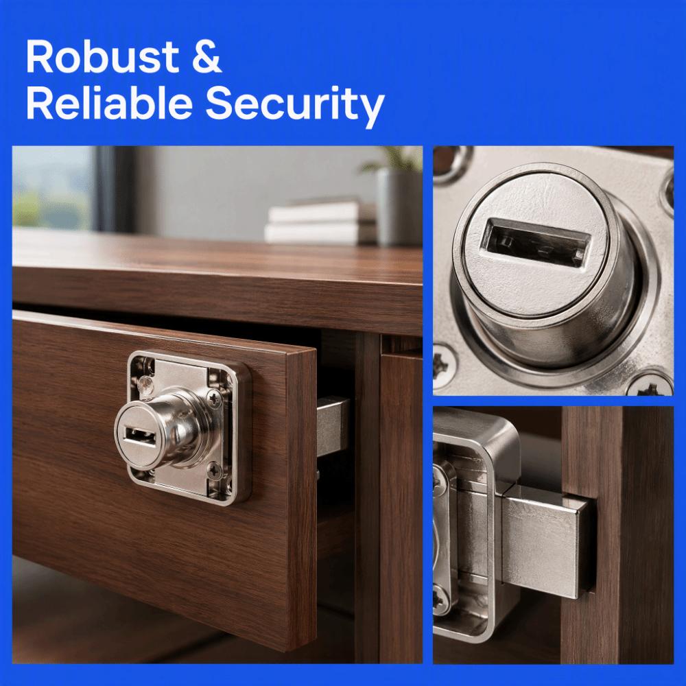 Security Furniture Drawer Lock Zinc Alloy Deadbolt Cabinet Loc Durable Cabinet Door Lock  Closet