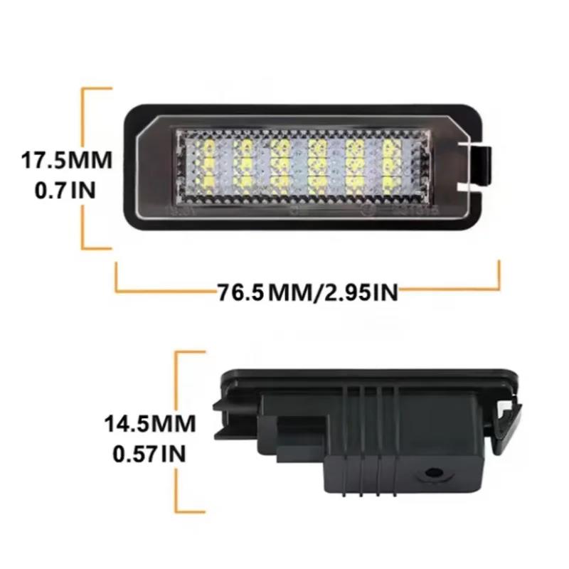 2pcs 6000K White LED License Plate Light Lamps For Seat Leon Ibiza Altea Exeo Car-Styling Number Lamps Auto Accessories License Plate Lights 2