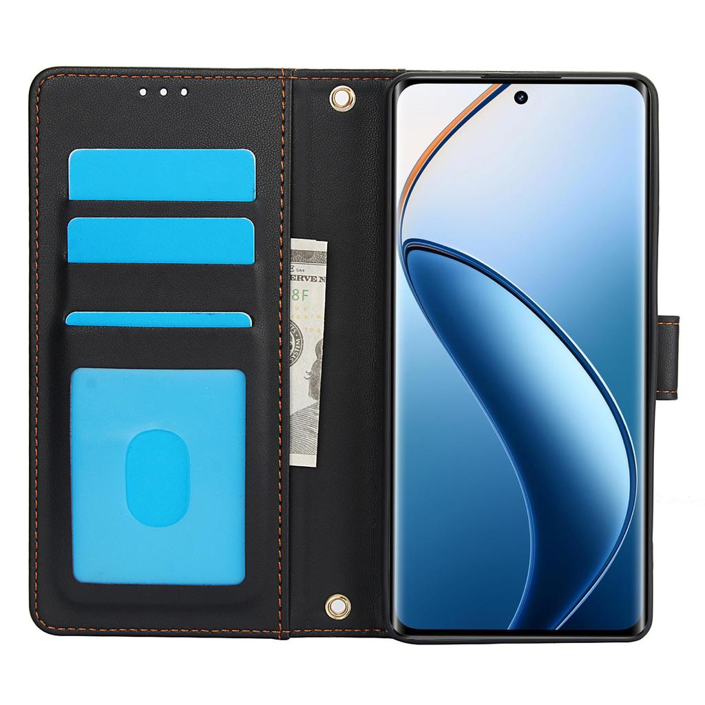 SY-003 For Realme 12 4G/12+ 5G/Narzo 70 5G/Narzo 70 Pro 5G/P1 5G Case PU Leather Phone Wallet Cover with Hand Strap