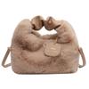 2026 Fashion Soft Plush Half Moon Crossbody Bags for Women Designer Fluffy Faux Fur Lady Handbags Luxury Small Tote Female Winter Purses