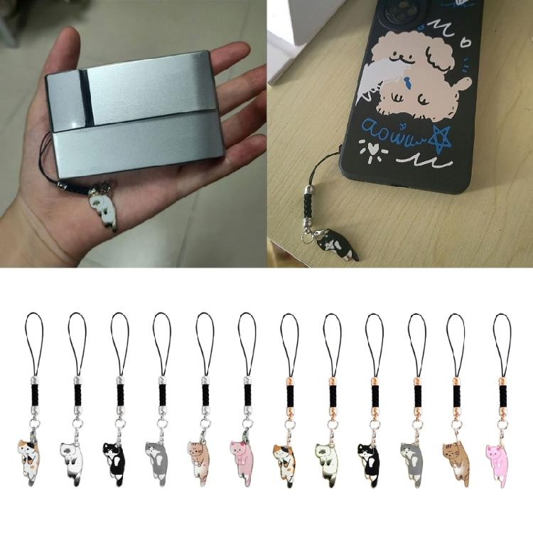 Lovely Cat Charm Strap Lanyard Anti-Lost Phone String Keychain for Bag Backpack