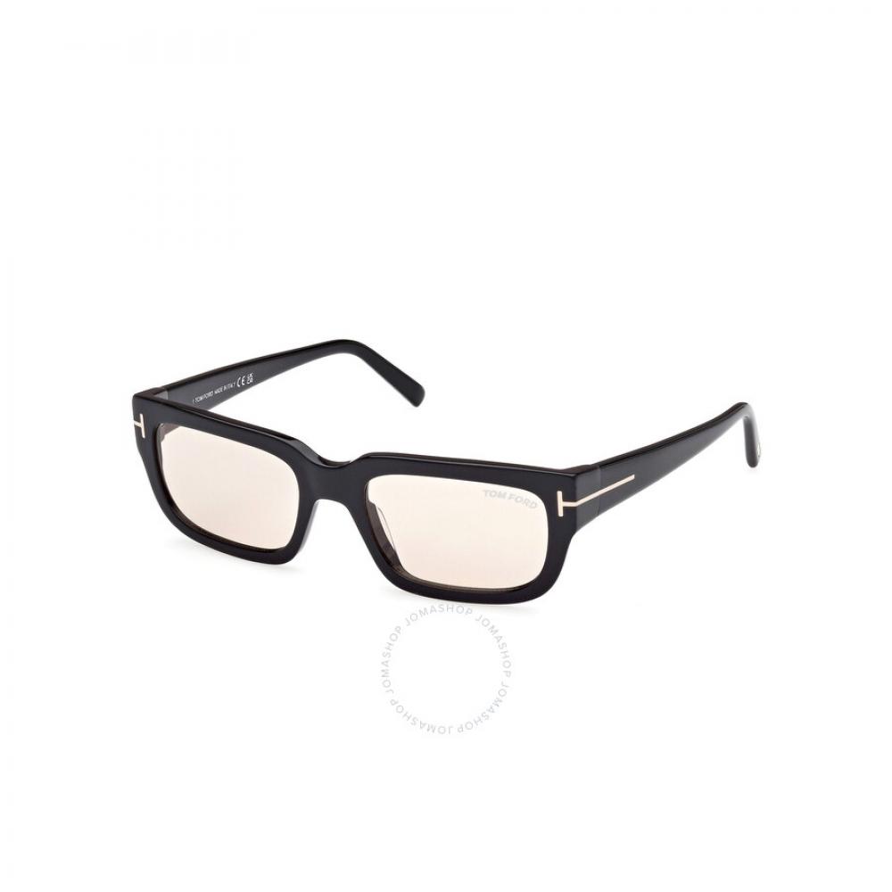 

Tom Ford Ezra Brown Прямоугольные мужские солнцезащитные очки FT1075 01E 54