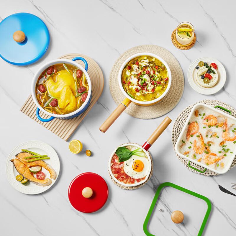 COOKER KING Japanese Style Enamel Soup Pot