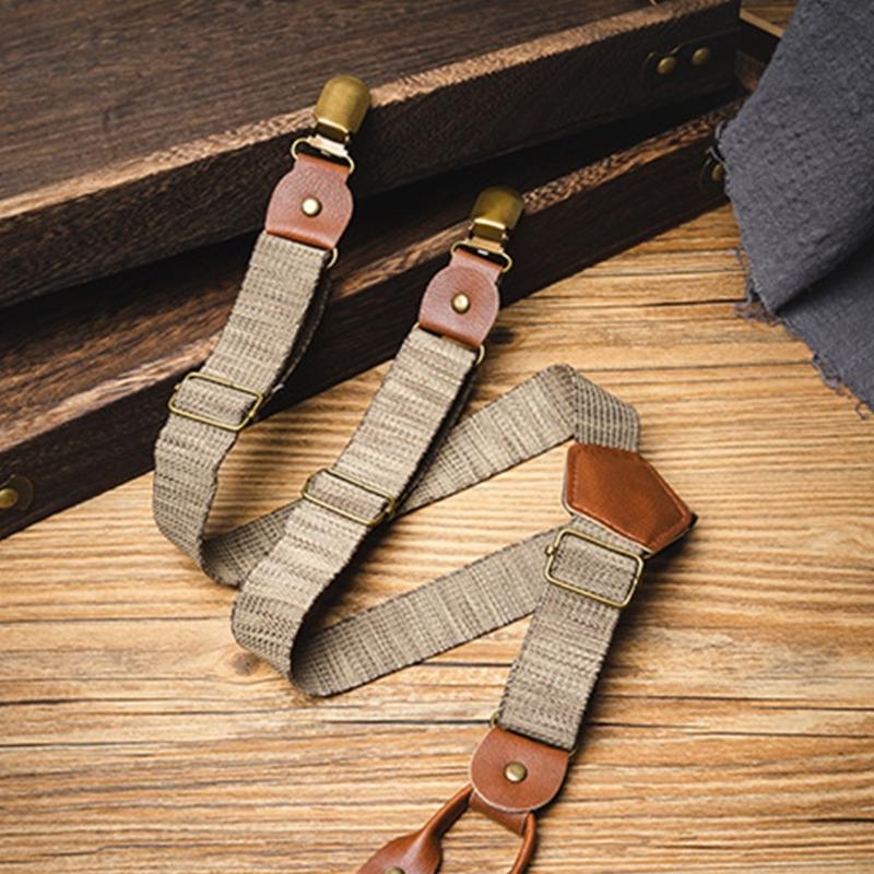 Bretelle Regolabili per Bambini Cinghia Per Pantaloni Antiscivolo Sicure Con Design a 4 Clip Larghezza 2,5 cm per Evento Scolastico