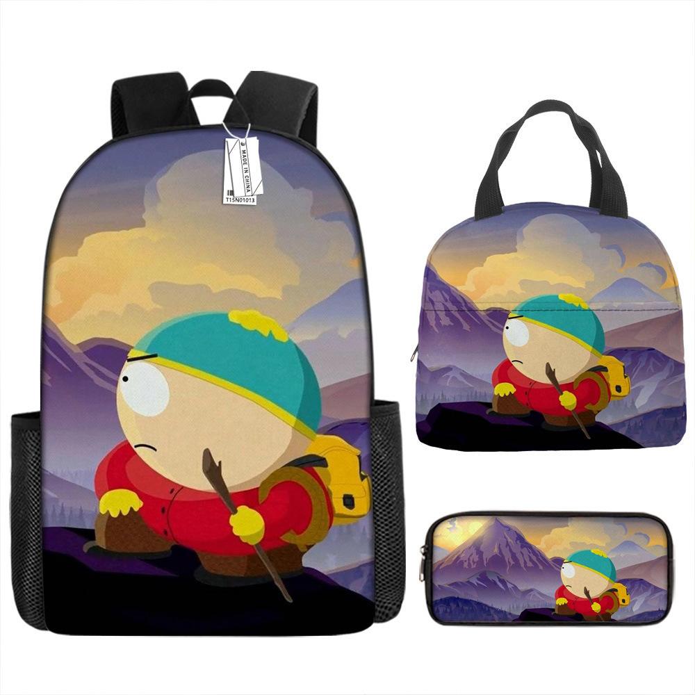 South Park Backpack Learning Stick Of Truth Sout Park Student School Bag Cartoon Lunch Bag Pencil Case