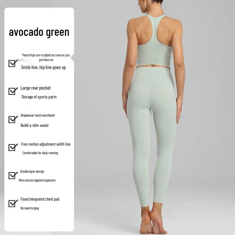 

Женский фитнес-комплект больших размеров с быстрым высыханием для йоги - Облегающая летняя спортивная одежда и топ для бега S