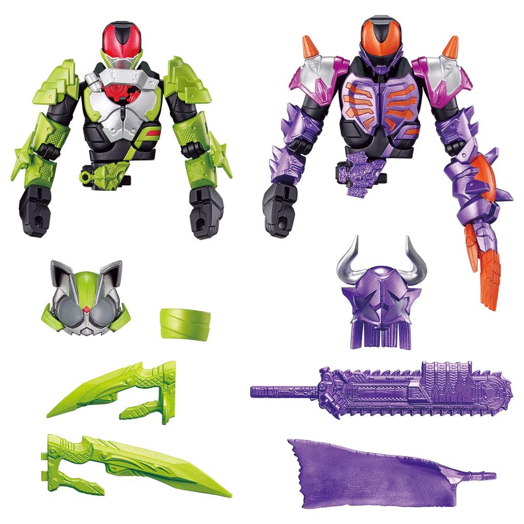 Kamen Rider Geets Revolve Change Figures: Kamen Rider Tycoon & Kamen Rider Buffer Ninja & Zombie Form Set (Ages 3 and up)