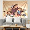 Friends Print Tapestry, Backdrop, Easy Setup, Ideal for Bedroom, Office & Living Room, with Aesthetic Wall Hanging Decor.