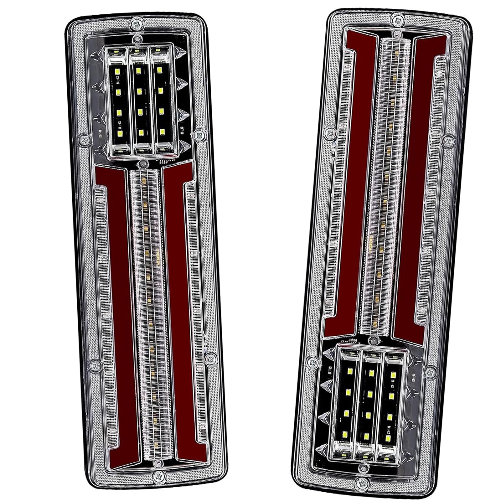 

12 светодиодных задних фонарей для грузовиков 24 В, водонепроницаемые и пыленепроницаемые задние фонари с 23-сантиметровым кабелем для освещения и сельскохозяйственных транспортных средств, - Высокая яркость,