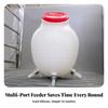 Livestock Milk Feeder Bottle Hangable Nursing with Six Ports Multi-Port