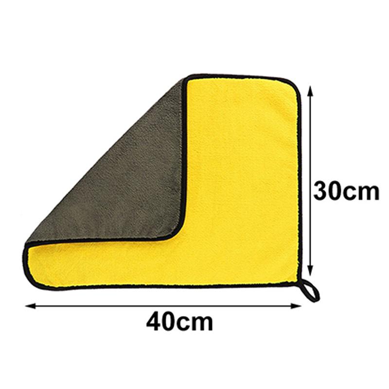 Double Sides Car Microfiber Cloths Super Absorbent Washing Drying Cleaning Towels Auto Detailing Towel Rags Clean Tool