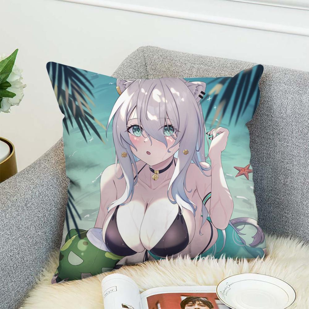 Anime S-Shishiro Botan Pillow Case For Car Sofa Decorative Home Double-sided Print Plush Square Throw Pillow Cushion Cover