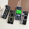Vintage Cassette Tape Retro Style Clear Phone Case For Samsung Z Flip 4 5 Transparent High Hard PC For Galaxy Z Flip 3 5 Cover